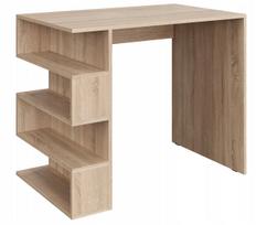 Rašomasis stalas su lentyna, 90 cm, ąžuolo Sonoma, STERN T-12, BlancFurniture