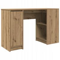 Rašomasis stalas, ąžuolo spalvos, 120x42x76 cm, klijuota mediena