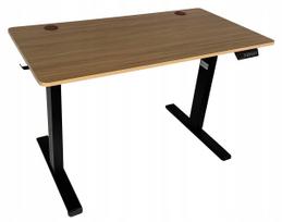Reguliuojamas stalas VertiGo RXD1-3-2RR, juodas/rudas, 120x60 cm, aukštis 71–120 cm