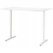 Reguliuojamo aukščio rašomasis stalas IKEA TROTTEN, baltas, 160x80 cm
