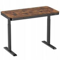 Reguliuojamas rašomasis stalas 120x60 Retro Wood su USB įkrovimu
