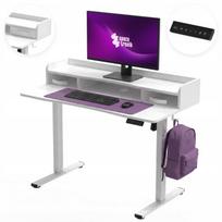 Reguliuojamas rašomasis stalas 120x60 su stalčiumi, USB lizdu ir atminties funkcija Spacetronik