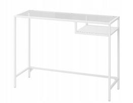 Nešiojamojo kompiuterio stalas IKEA VITTSJO, balto stiklo, 100x36 cm