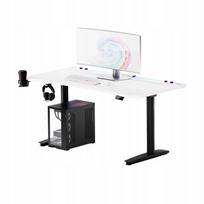Elektrinis žaidimų stalas DIABLO X-FORGE, 160 cm, baltas-juodas
