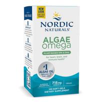 Maisto papildas Nordic Naturals Algae Omega-3, 120 kapsulių, be cukraus ir gliuteno