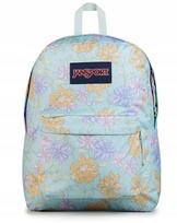 Kuprinė JanSport SuperBreak One, gėlėta, šviesiai mėtų spalvos