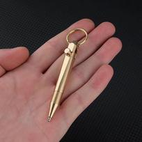 All-Metal Travel Pocket Pen Easy Carry Neutral Ballpoint Pen Mini Brass Pen  Signature Gift geltona