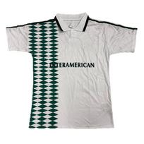 Retro Panathinaikos Away Soccer Jersey Mens Short Sleeve Bamboo Fiber Football Shirt Fall Winter Small