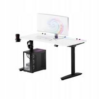 Elektrinis žaidimų stalas 140 cm DIABLO X-FORGE baltas-juodas