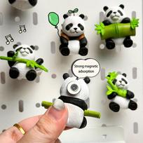 Panda Šaldytuvo Magnetukai Mielas Animacinis Šaldytuvo Lipdukas Kūrybinga Nuotraukų Sienelė Magnetinis Sagtelis Virtuvės Aksesuarai Namų Puošmenos onesize gray