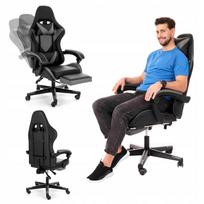 Žaidimų kėdė su pakoju, ergonomiška biurui, pasukama