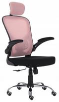Ergonominė biuro kėdė, pasukama, rožinė