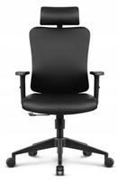 Ergonominė biuro kėdė Hell's Chair HC-1041, juoda, natūrali oda