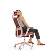 Ergonominė biuro kėdė SitOne, rožinė, su pasukama baze