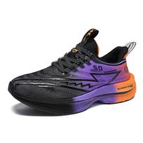 New student sports couple popcorn carbon board running shoes mesh friction sound sports shoes cold sticky shoes 45 blue