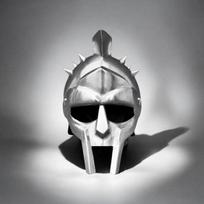 Maximus Gladiator Steel Helmet Roman Cosplay Armor gray
