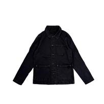 Cut the Tag off European and American Single Men's Casual Washed Cotton Jacket American Casual Street Retro Couple Slim fit Outerwear Black Gray One size black