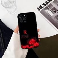 Ghoul Red Spider Lily Tokyo  Phone Case For iPhone 17, 16,15,14,13,12,11 Plus,Pro Max, Others Soft Black Cover iPhone14Pro black