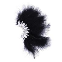 Super Sparkling Crystal Stud Ear Clips Handmade Bohemia Rhinestone Feather Ear Hooks Exaggerate Ear Clips For Non-Pierced Ears juoda