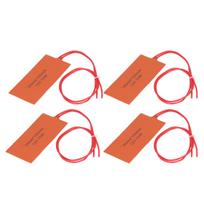 4PCS Silicone Rubber Heating Pad Flexible Heater Mat for Electric Blanket Oil Drum 12V 15W