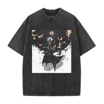 Hot Anime JoJos Bizarre Adventure Pucci Enrico Graphic Tee Men Washed Cotton Tshirt Casual Tshirt Harajuku Vintage T Shirt S įvairiaspalvis