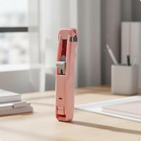 Push Clip Binder Reusable Stapler Easy to Use Paper Clamp for School, Study Pink 8pack Pink 8-pack gray