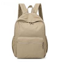 Schoolbag New School Bag Women's Large Capacity Campus Simple and Lightweight Backpack Korean Version Versatile Mori Middle and High School Student chaki