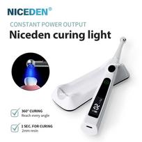NICEDEN Belaidis LED dantų kietinimo šviestuvas, 1s greitas kietinimas 800-2400mW/cm² su 4 darbo režimais kompozitinėms dervoms black