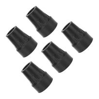 5 vnt. alkūninio ramento antgaliai, tvirti guminiai, sutirštinti, vaikščiojimo lazdos/alkūninių ramentų atsarginiai antgaliai, 22 mm/8,7 colio, juodi black