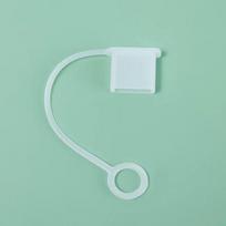 USB Charging Extension Transfer USB Male Dust Cap Universal with Rope Cable Sleeve Silicone Protective Cover white