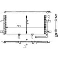 Oro kondicionieriaus kondensatorius MAHLE ORIGINAL AC 332 000S