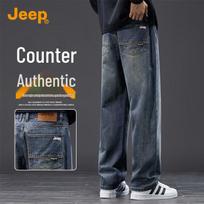 JEEP Men's Vintage Loose Straight Denim Jeans L gray