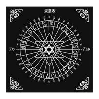 Mysterious Symbol Pattern Astrology Tablecloth Tarot Divinations Tablecloth Altars Cloth Divinations Board Game Accessory C 50x50cm gray