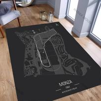 Monaco & Motorland Aragon Race Track Design Carpet Mat Rug - Modern Home Decoration for Living Room Bedroom Bedroom Decor 30x50cm gray