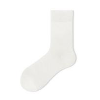 Rudens 21 spalvos grynos medvilnės, iki pusės blauzdos, be kauliukų, antibakterinės moteriškos ilgos medvilninės kojinės pavasariui ir rudeniui 1 pair white