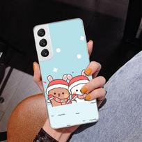 Bubu Dudu Cartoon Cute Phnoe Case for Samsung Galaxy S26 S25 Edge S23 S24 Ultra S22 Plus S21 S20 FE Unique Cover Soft Coque Gala Samsung S21 Ultra beige