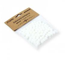 Dekoracija pomponai DPO-06 BALTI 120vnt./1cm, PENWORD