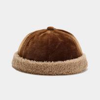 Vintage Docker Cap Brimless Hat Skullcap Retro Cotton Adjustable Soild Color Summer Autumn Spring Hip Hop Fashion šokoladas