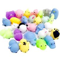 Festive Cute Animal Mochi Squishy, Soft Squeeze Fidget Toy, Stress Relief for Holiday & Party Gifts yellow