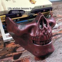 Halloween Ghost Skeleton Warrior Mask - Half Face Protection for Outdoor Cycling black
