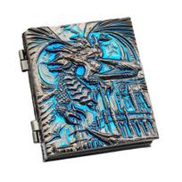 7-in-1 Rotating Dice Magic Spell Box Vintage Book blue