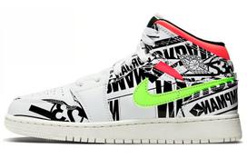 Jordan 1 Mid GS Visų logotipų 554725-143 36 black