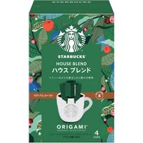 Drip Coffee Starbucks Origami Personal House Blend 4 bags Black