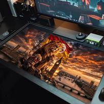 Galatasaray Mouse Pad Large Gaming Table Cushion Non-slip Laptop Tablet Big Mousepad XXL Mat Mini PC Playmat With Lock edge_XIA 30cmx60cm(11.8x23.6inch) brown
