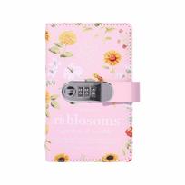 with Password Lock Cash Saving Binder Sunflower Print Banknote Collection Album Budget Planner rožinė