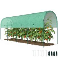 Žiemos atspari plėvelinė šiltnamis su arkiniu stogu, su į žemę įsriegiamais kuoliukais, 400 x 120 x 170cm, Žalias 400 x 120 x 170 cm žalia