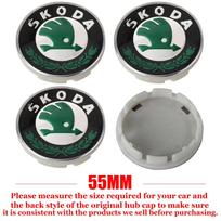 Car Sticker 4pcs 55mm/65mm Car Styling Wheel Center Cap Hub Covers Badge Accessories For Skoda A5 A7 A2 Superb 3 Fabia 2 Rapid K