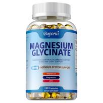 Buporai Magnesium Glycinate Capsules 120 Count 500mg — Bone Support, Mineral Support, Daily Wellness 120*1