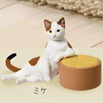 Yell Cute Cat Figure Miniature Figurine Set Calico Blue Tabby Relaxing Pose Collectible Desk Decor Gacha Gift For Fans