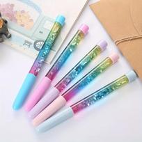 20 PCS Glitter Quicksand Gel Pens Fine Point 0.5mm Black Office Water-based Signature Pen Back School Beautiful Stationery Gift To Friend 20 PCS gray